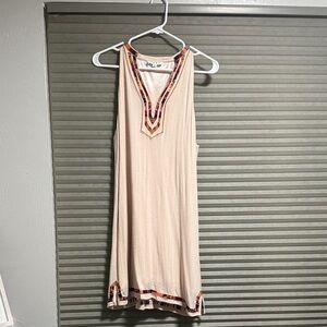 THML Cream and Red Midi Dress